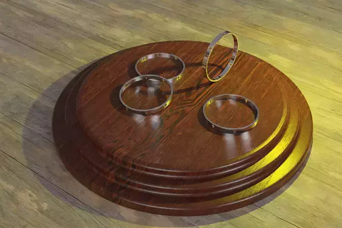 Wedding ring with crosses 