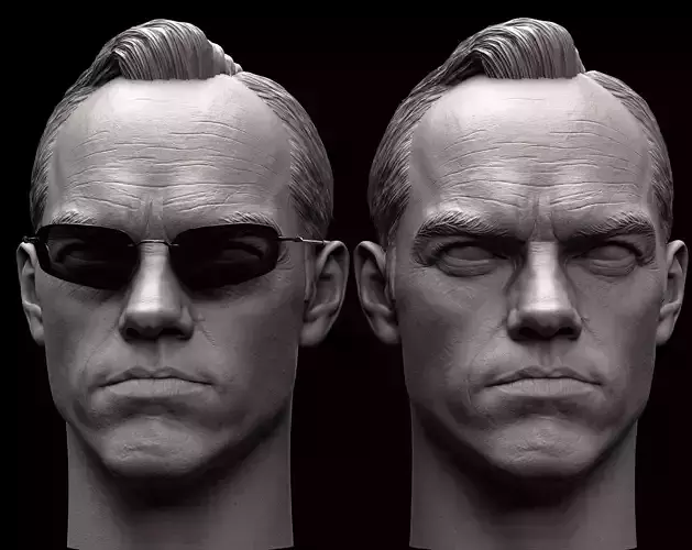 Hugo Weaving - Agent Smith Head 3D print model
