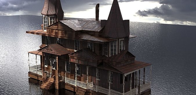  Victorian Mansion Christmas 3D model