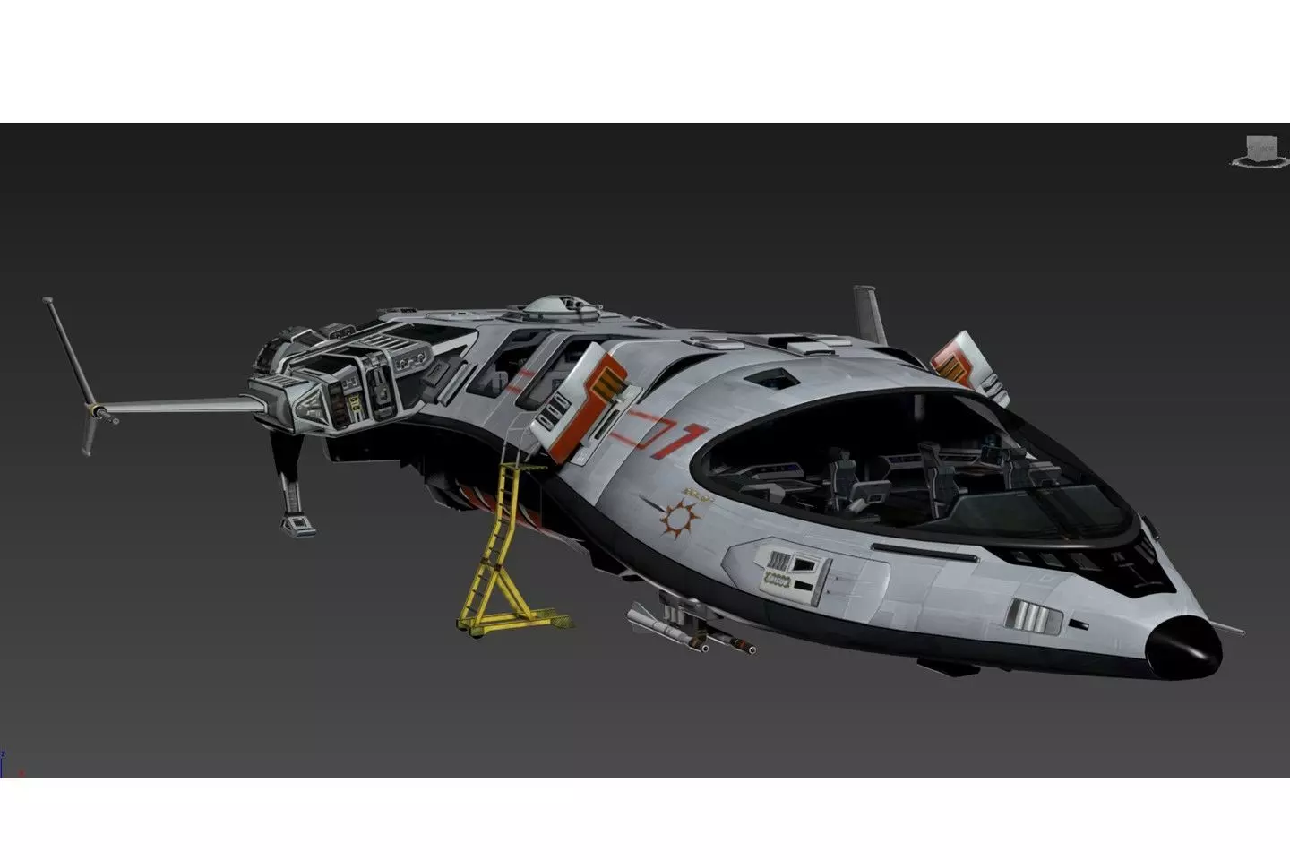 spaceship Free 3D model