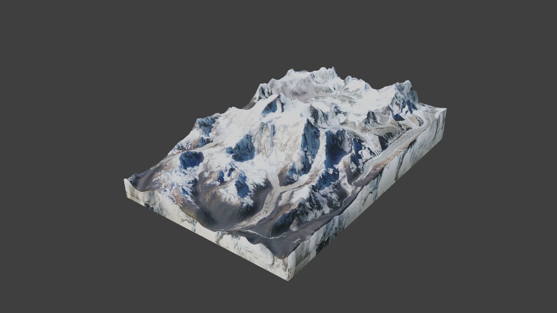 Chomo Lonzo Mountain Low-poly 3D model_4