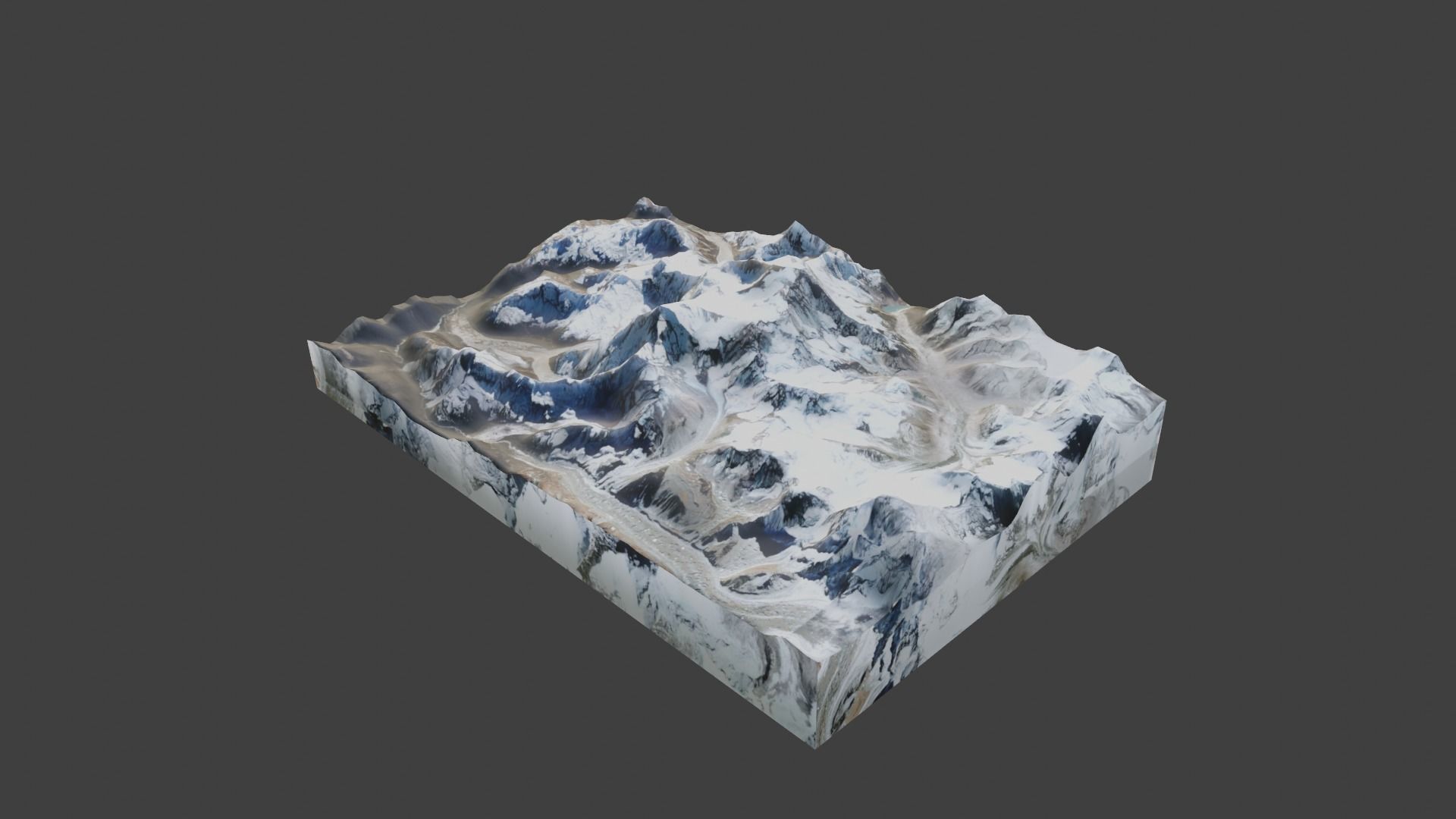 Chomo Lonzo Mountain Low-poly 3D model_3