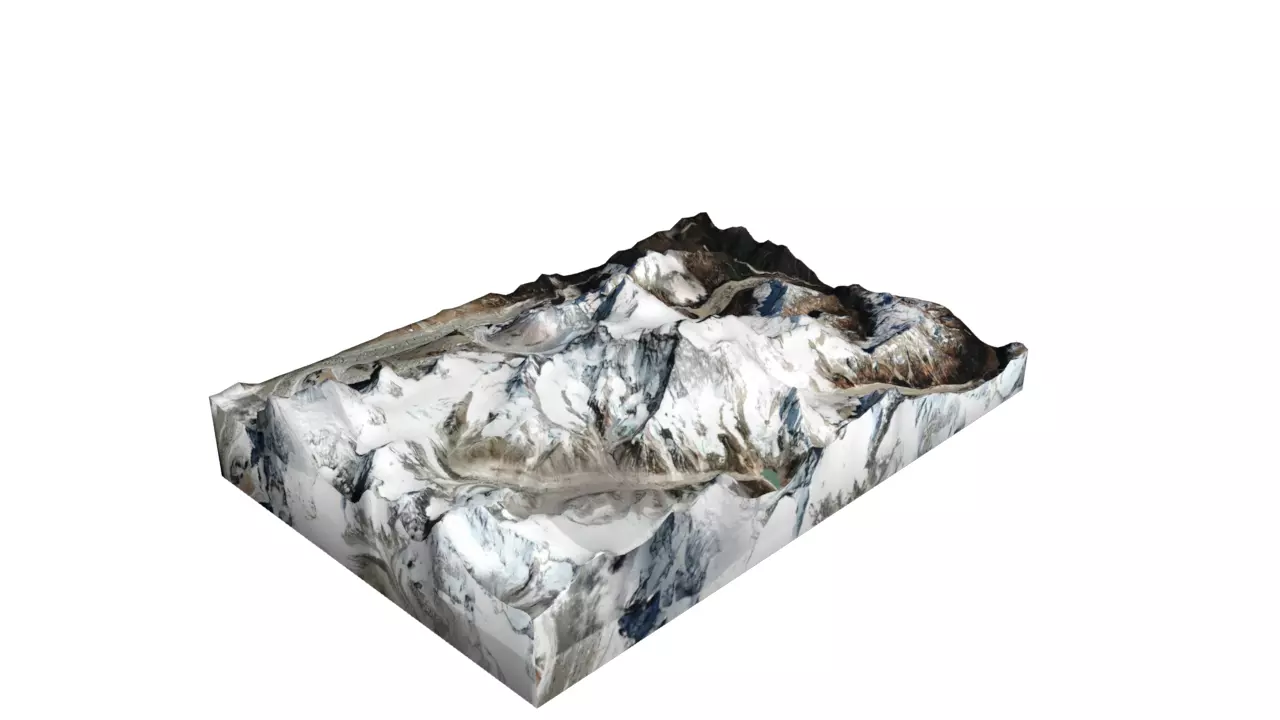 Chomo Lonzo Mountain Low-poly 3D model_0