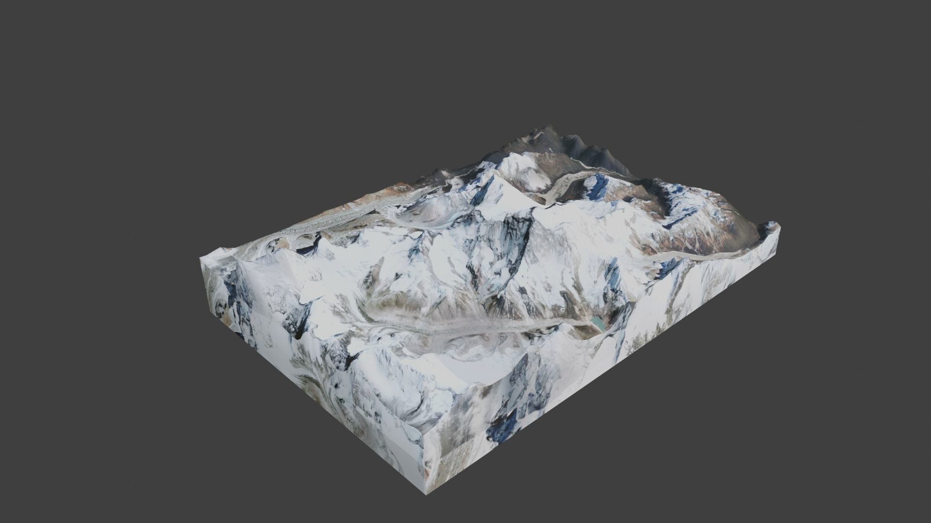 Chomo Lonzo Mountain Low-poly 3D model_2