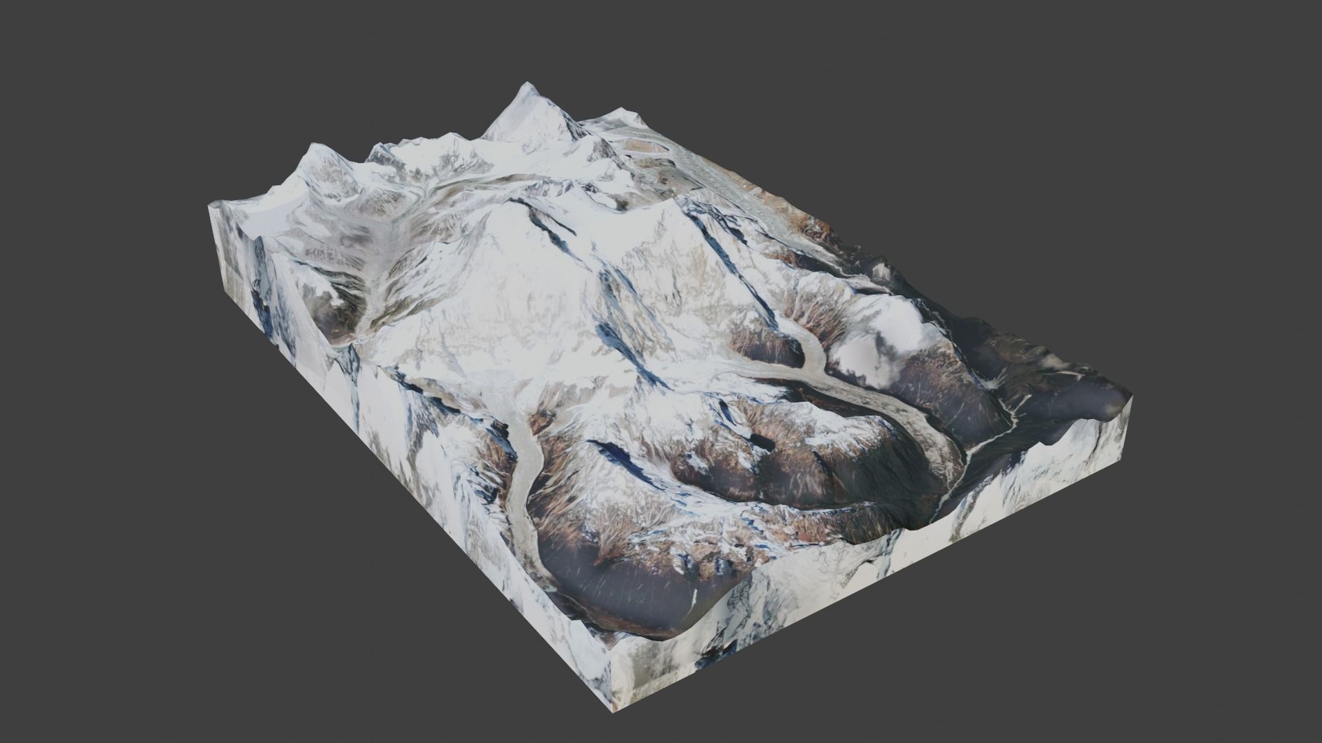 Chomo Lonzo Mountain Low-poly 3D model_1