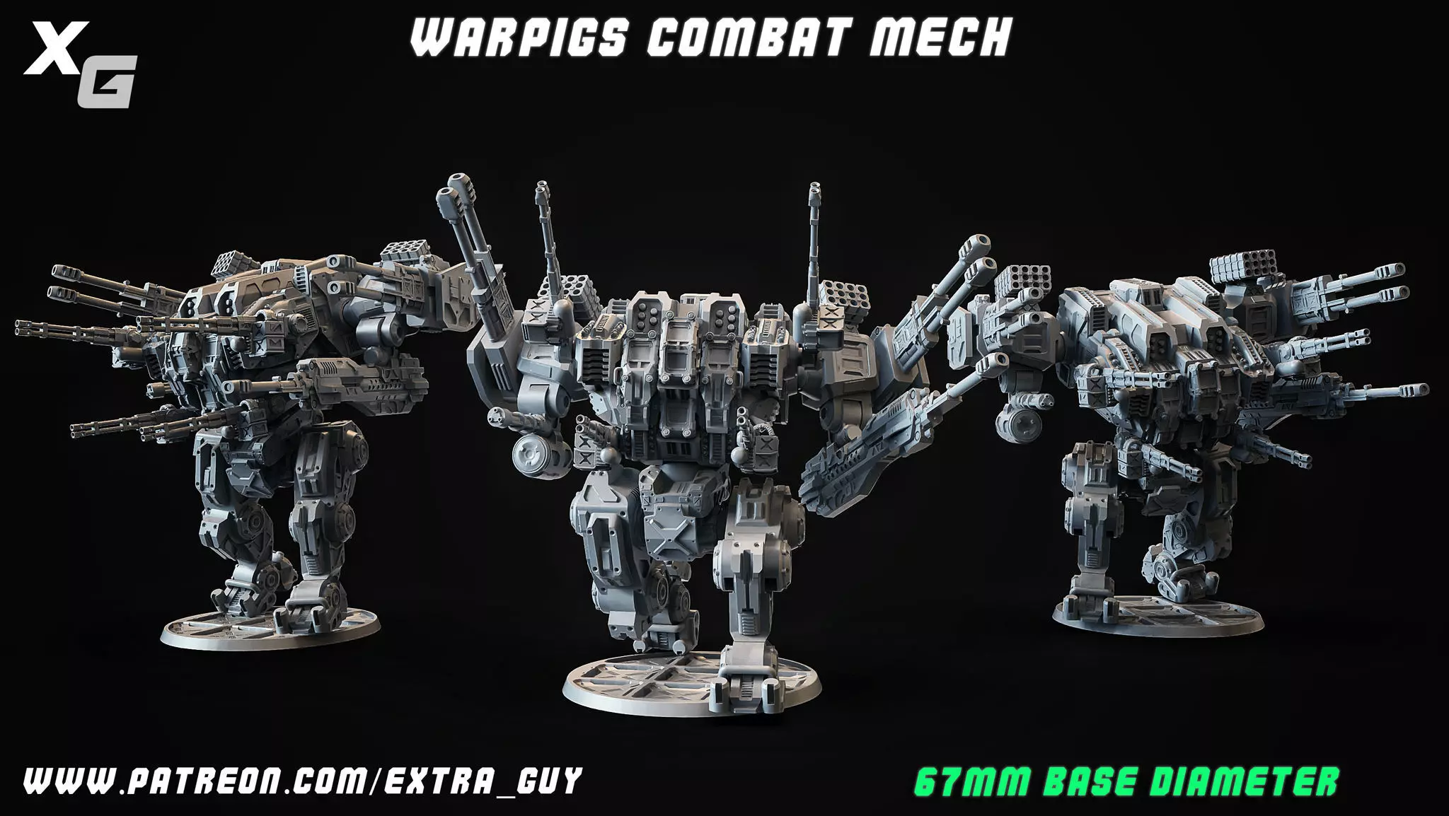 Warpig Class Heavy Frame 67mm base 3DPrintable 3D print model
