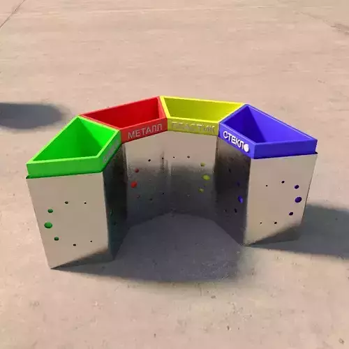  Separate waste disposal Low-poly 3D model