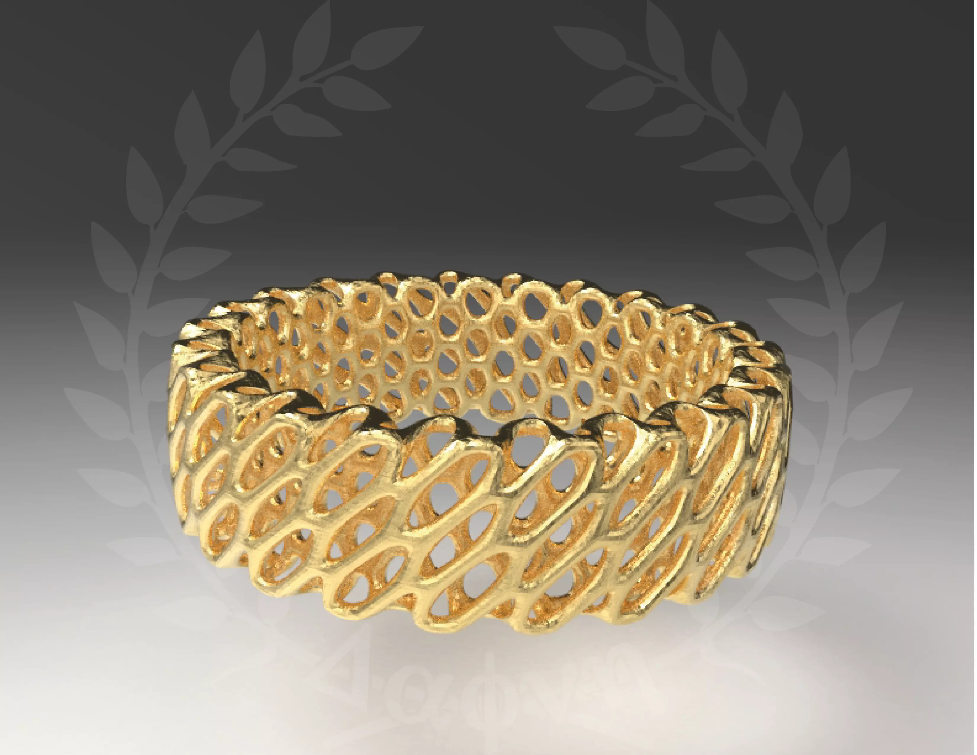 Circular Mesh Parametric Ring 3D print model