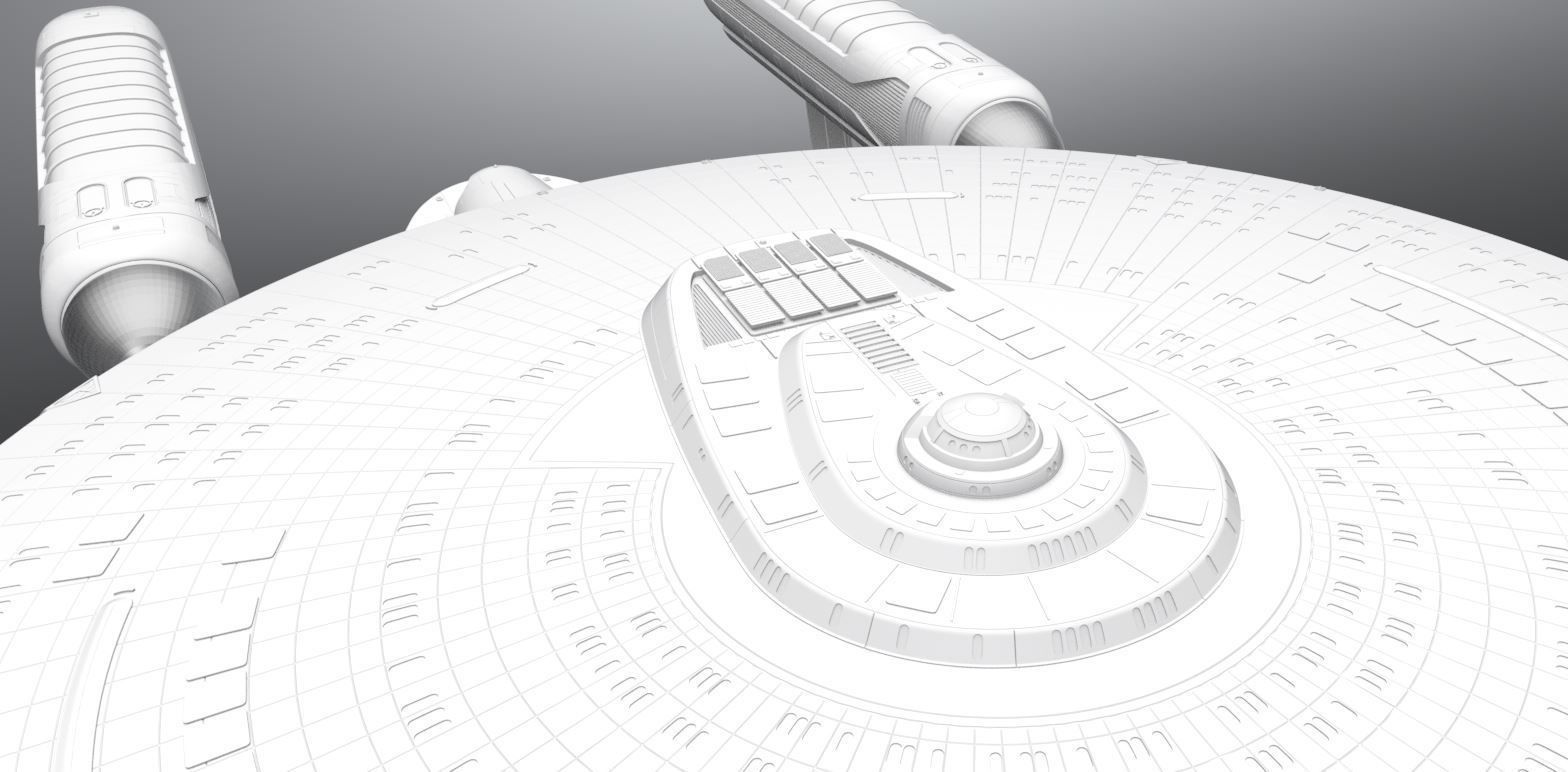 Enterprise  C Scale model   3D print model_5