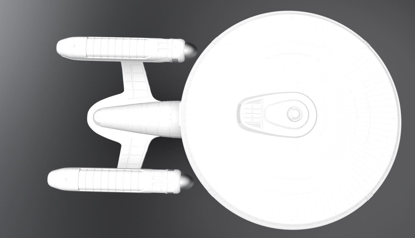 Enterprise  C Scale model   3D print model_3