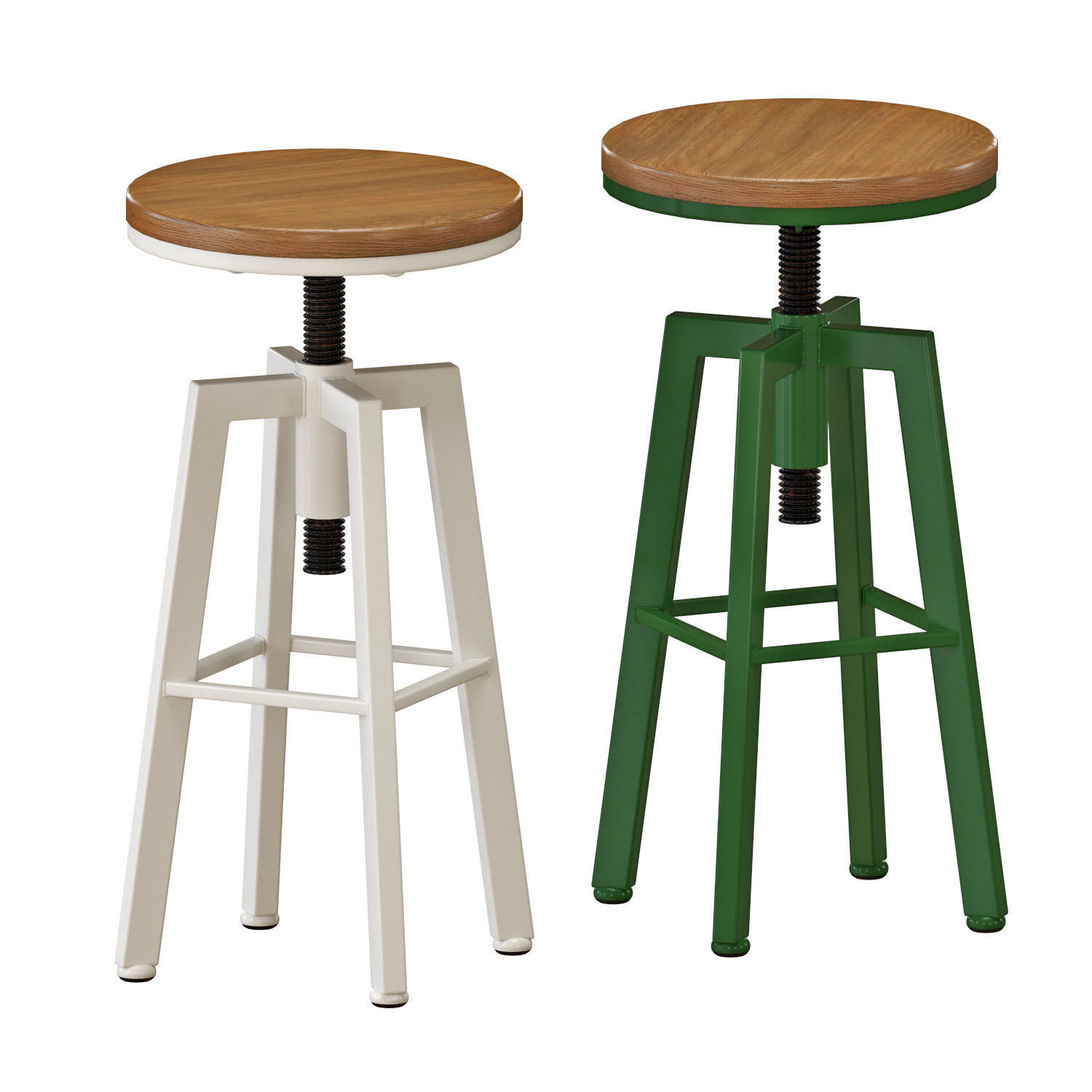 Zara Bar Stools And Table 3D model_2