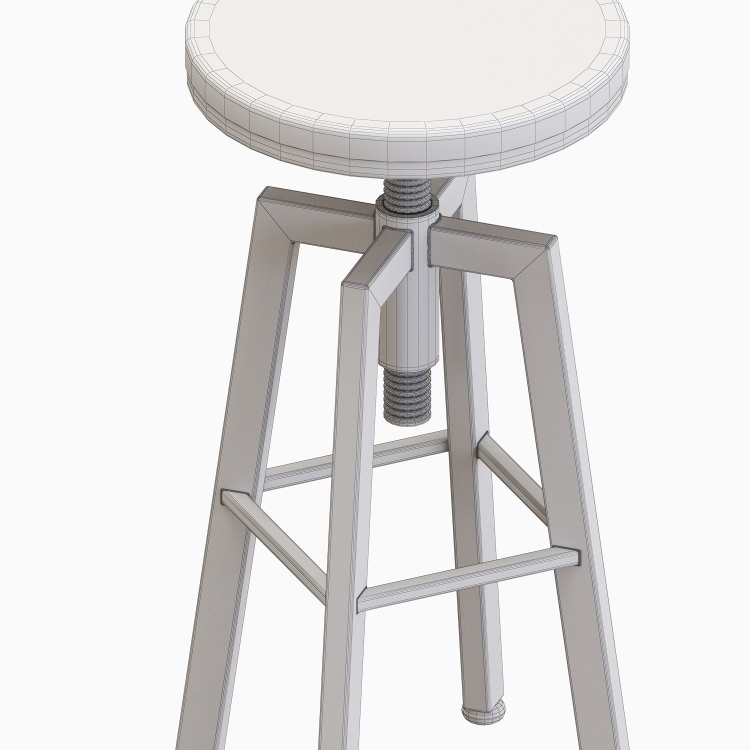 Zara Bar Stools And Table 3D model_6