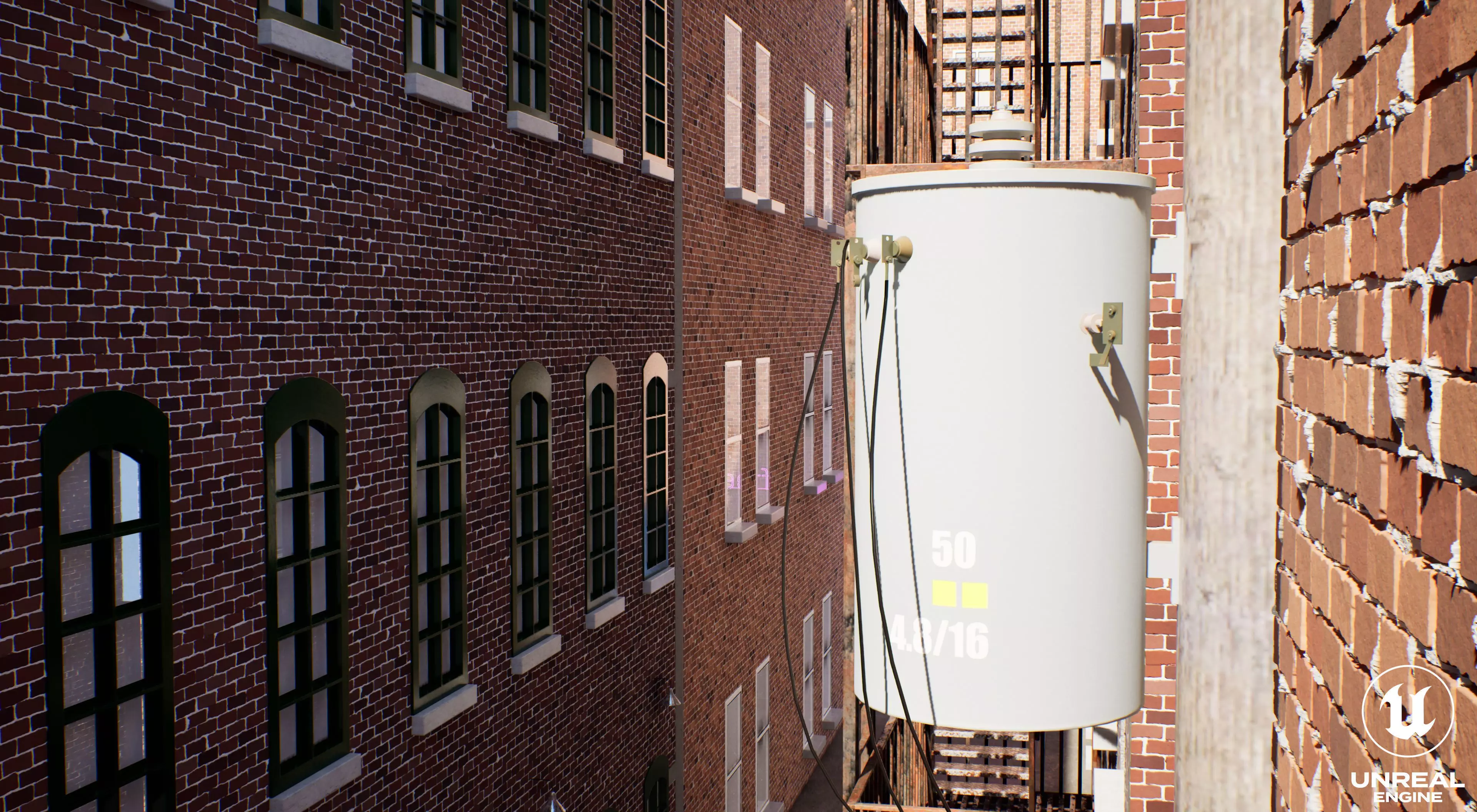 Alley 3d Scene Low-poly 3D model_5