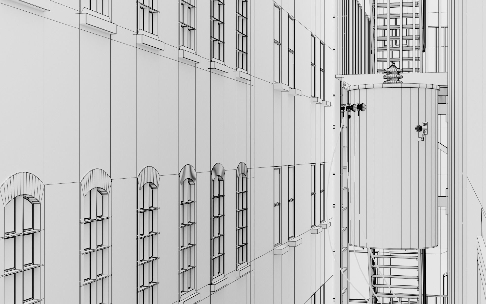 Alley 3d Scene Low-poly 3D model_22