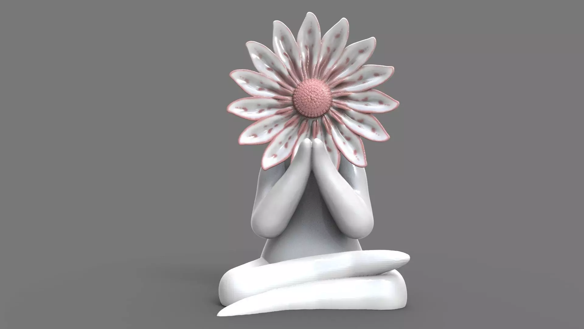 Flower woman 1 - Yoga  3D print model_0