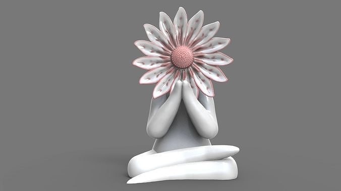 Flower woman 1 - Yoga  3D print model