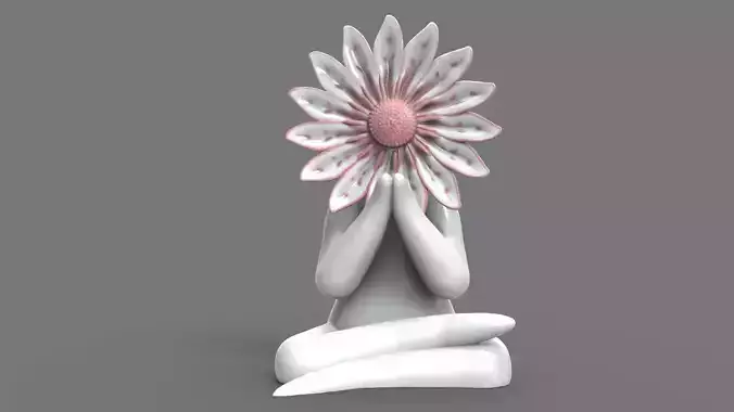 Flower woman 1 - Yoga  3D print model