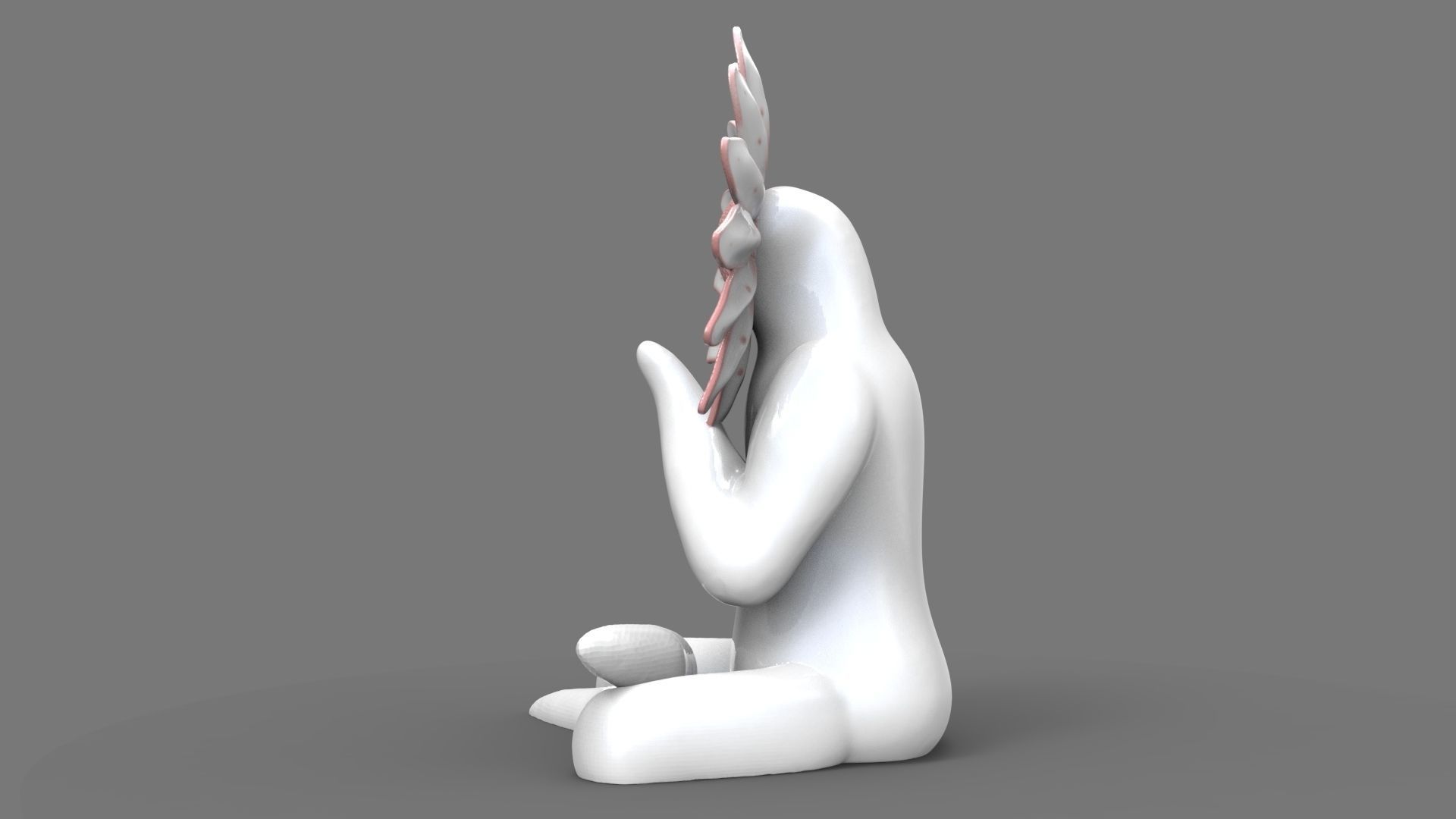Flower woman 1 - Yoga  3D print model_2