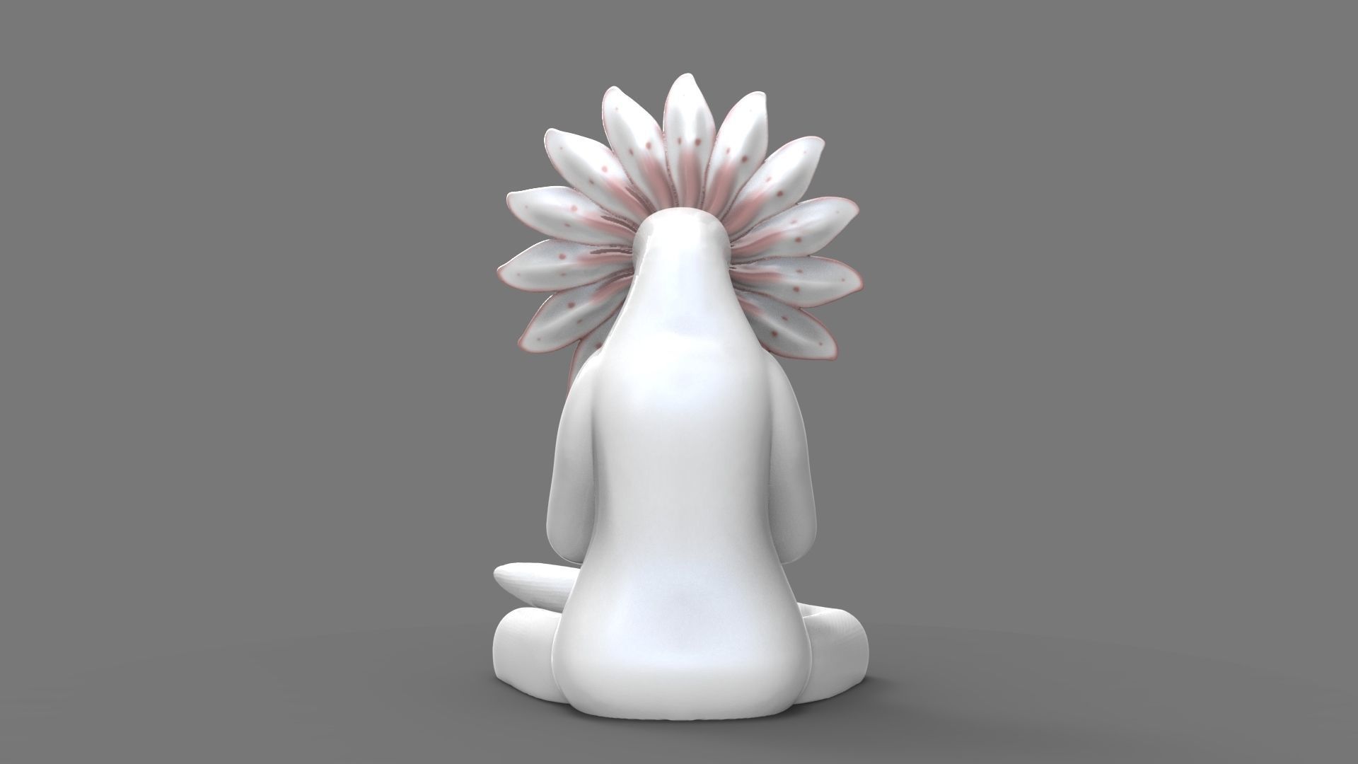 Flower woman 1 - Yoga  3D print model_1