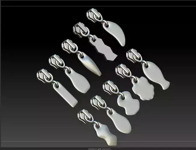 10 ZB ZIP head brushes download ZIP head 3D graphics down 3D print model
