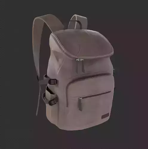 backpack leather Free low-poly 3D model