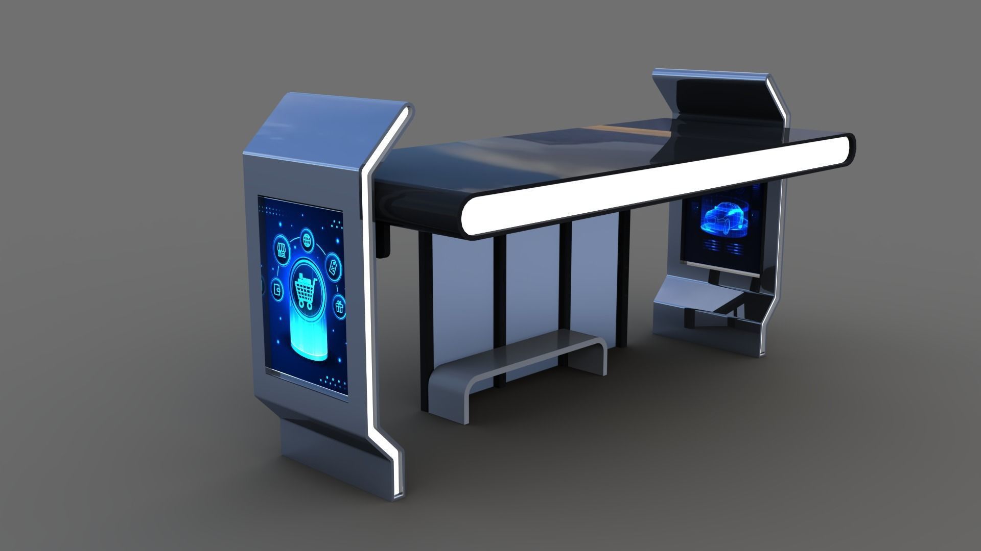 Bus Stops 3D Model Collection_10