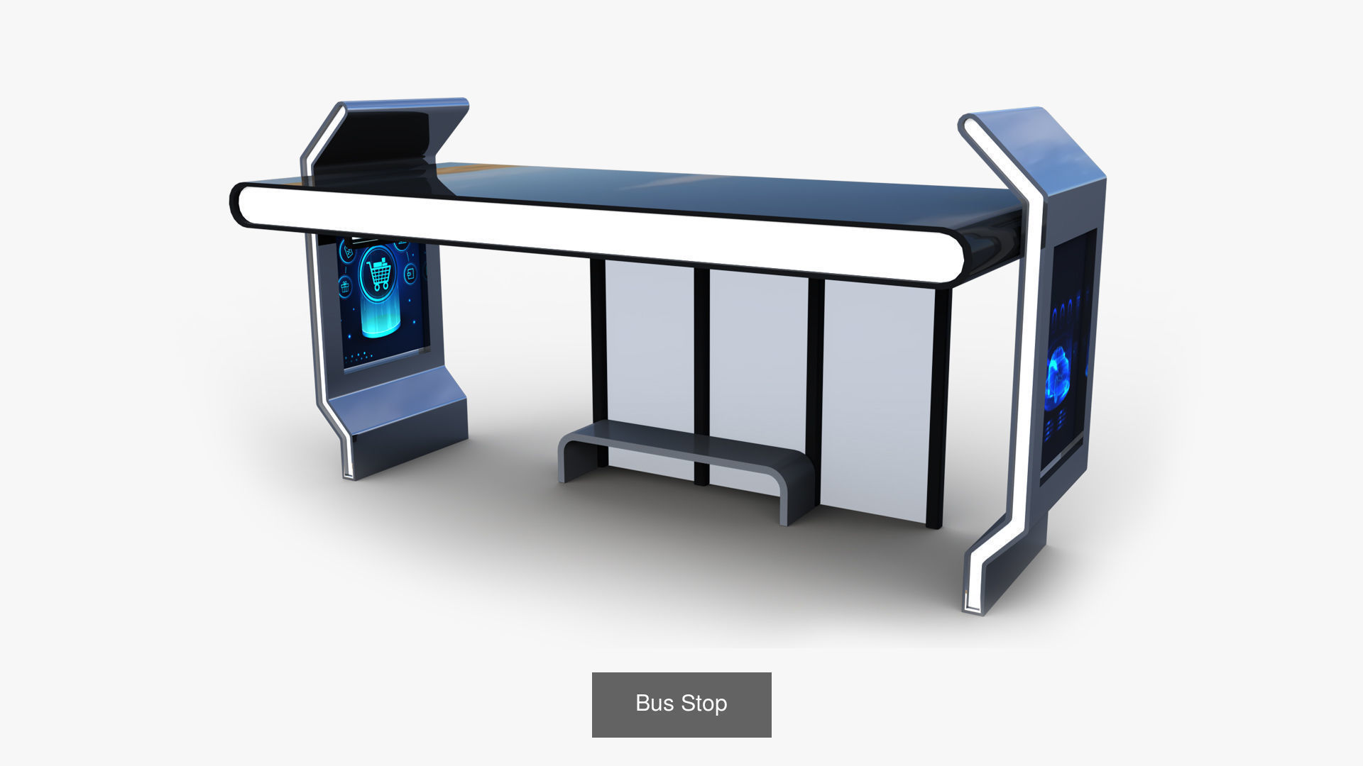 Bus Stops 3D Model Collection_6