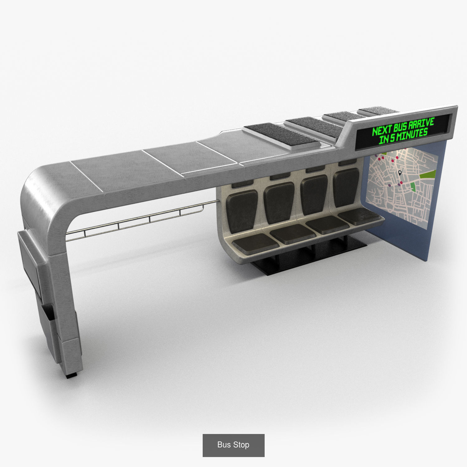 Bus Stops 3D Model Collection_5