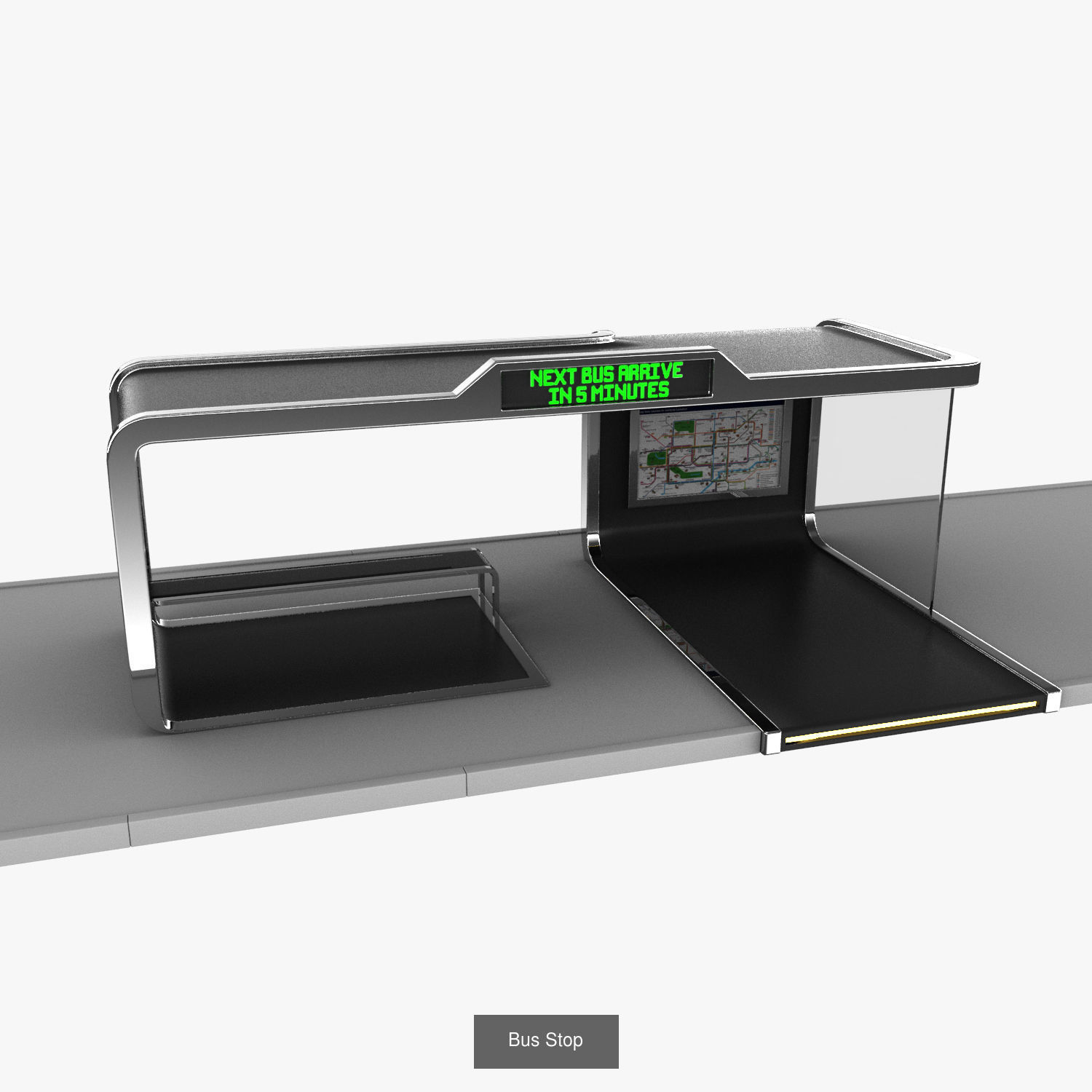 Bus Stops 3D Model Collection_7