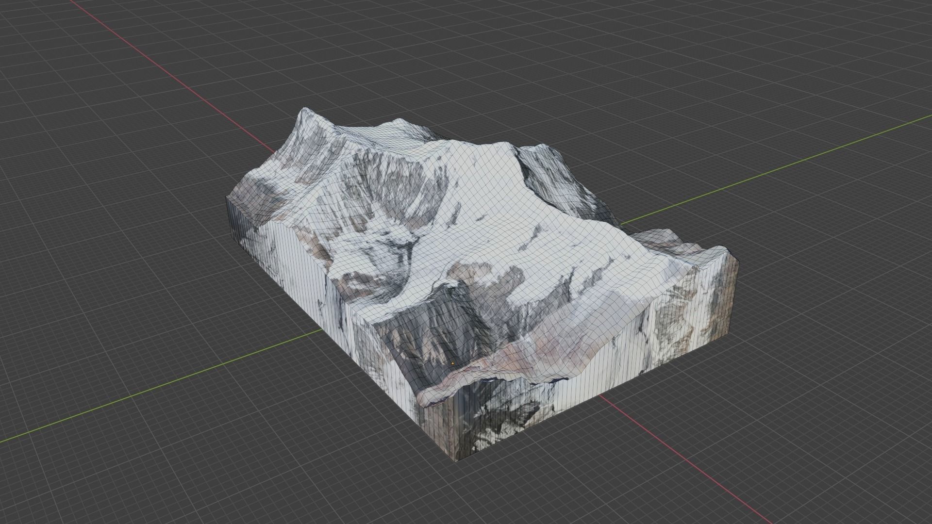 Dhaulagiri II Mountain Low-poly 3D model_6