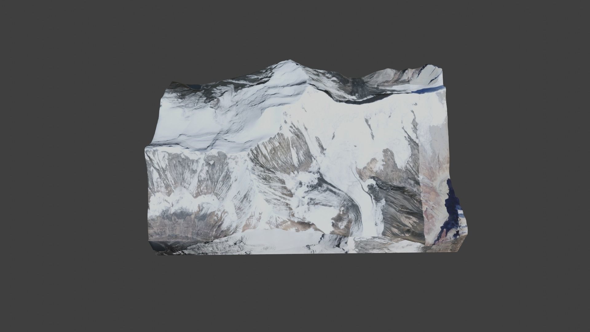 Dhaulagiri II Mountain Low-poly 3D model_5