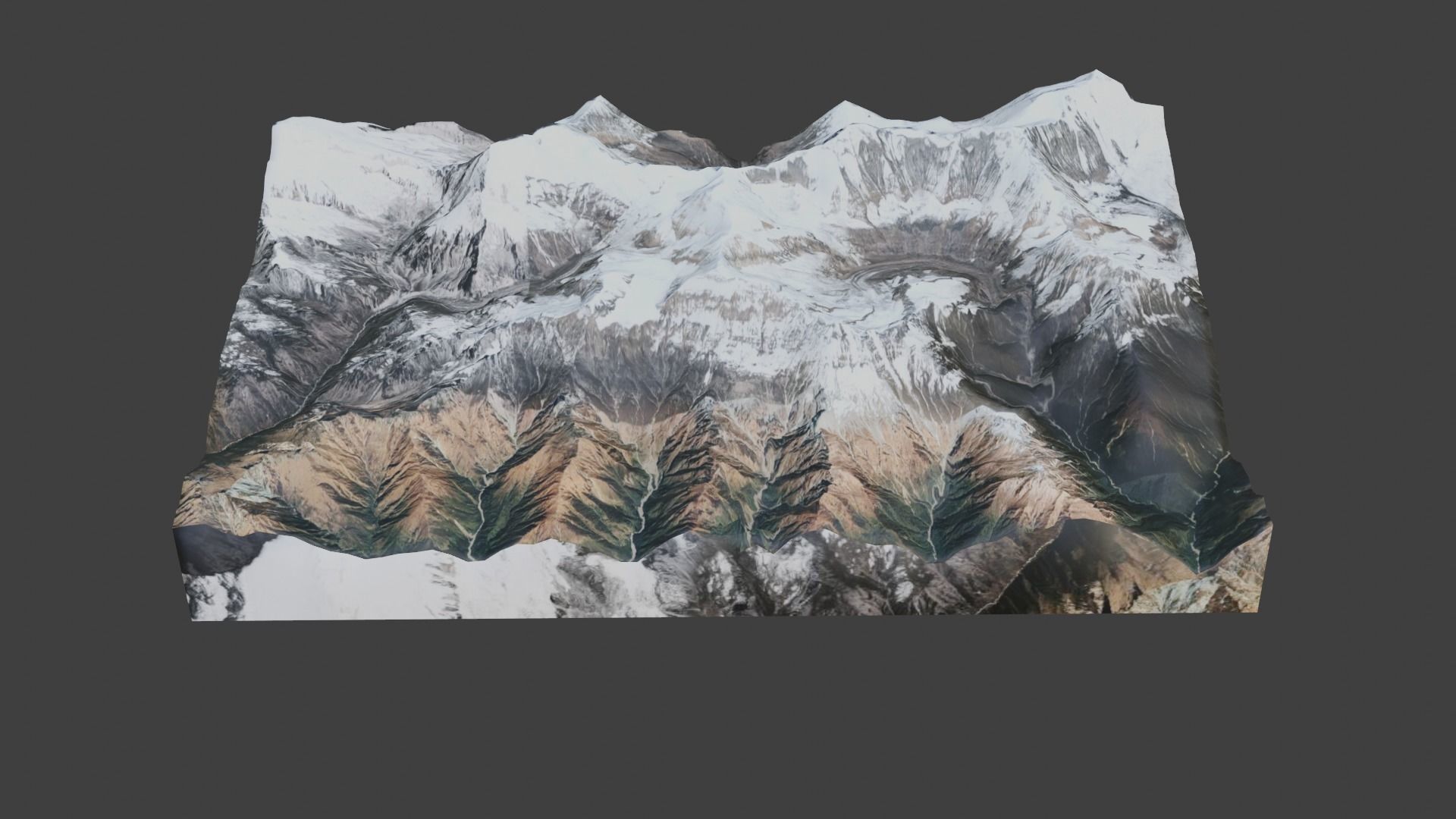 Dhaulagiri VI Mountain Low-poly 3D model_5