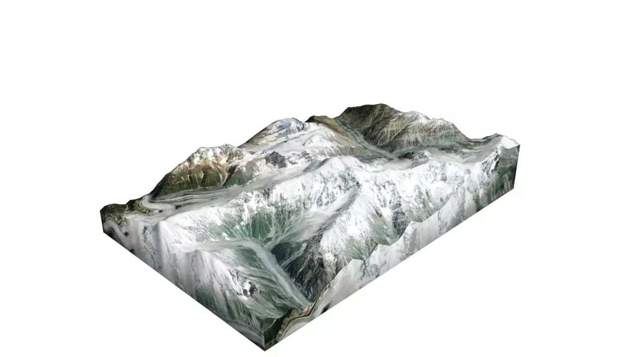 Diran Mountain Low-poly 3D model_0