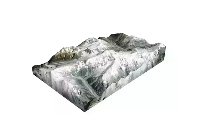 Diran Mountain Low-poly 3D model Diran Mountain Low-poly 3D model
