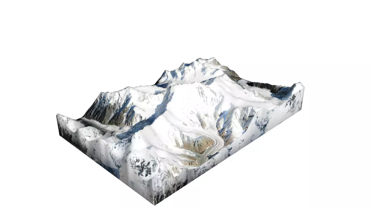 Distaghil Sar Mountain Low-poly 3D model