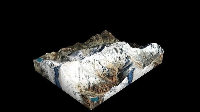Gangapurna Mountain 3D model