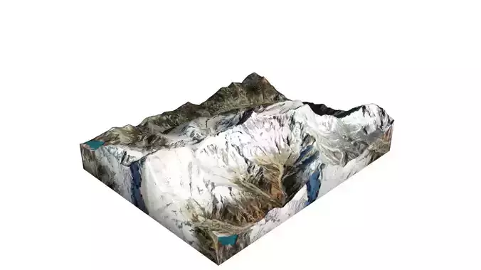 Gangapurna Mountain 3D model