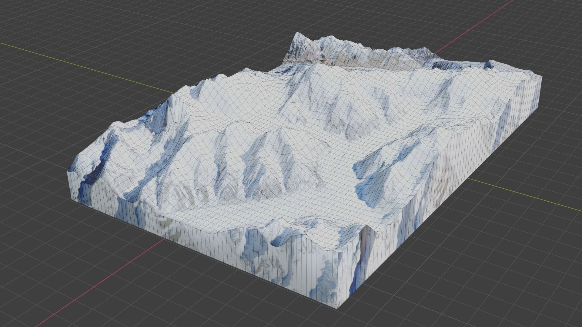 Gasherbrum I Mountain Low-poly 3D model_6