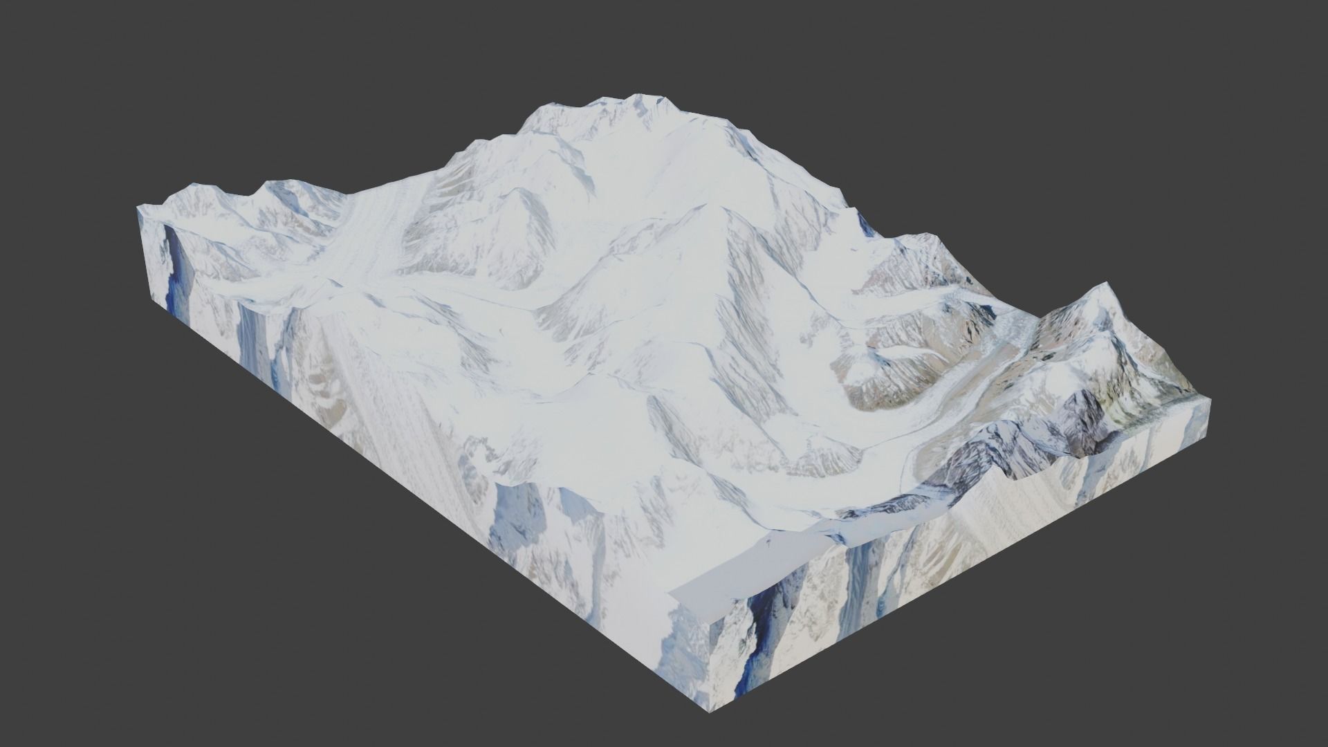 Gasherbrum I Mountain Low-poly 3D model_3