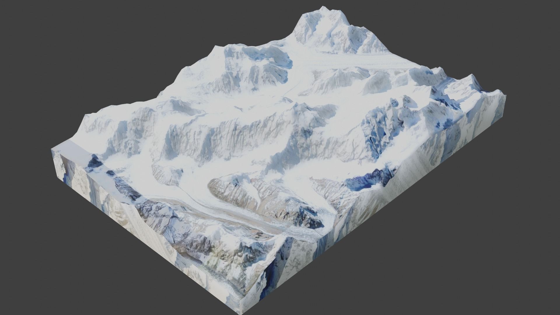Gasherbrum I Mountain Low-poly 3D model_4