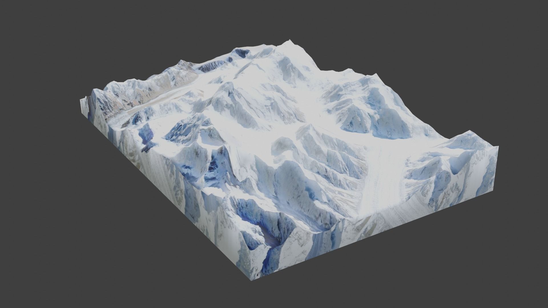 Gasherbrum I Mountain Low-poly 3D model_1