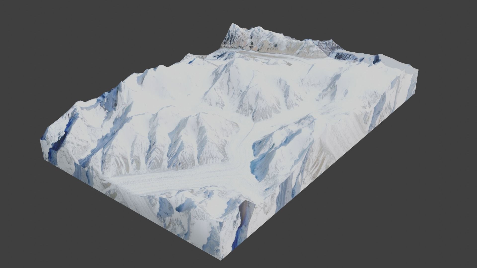 Gasherbrum I Mountain Low-poly 3D model_2