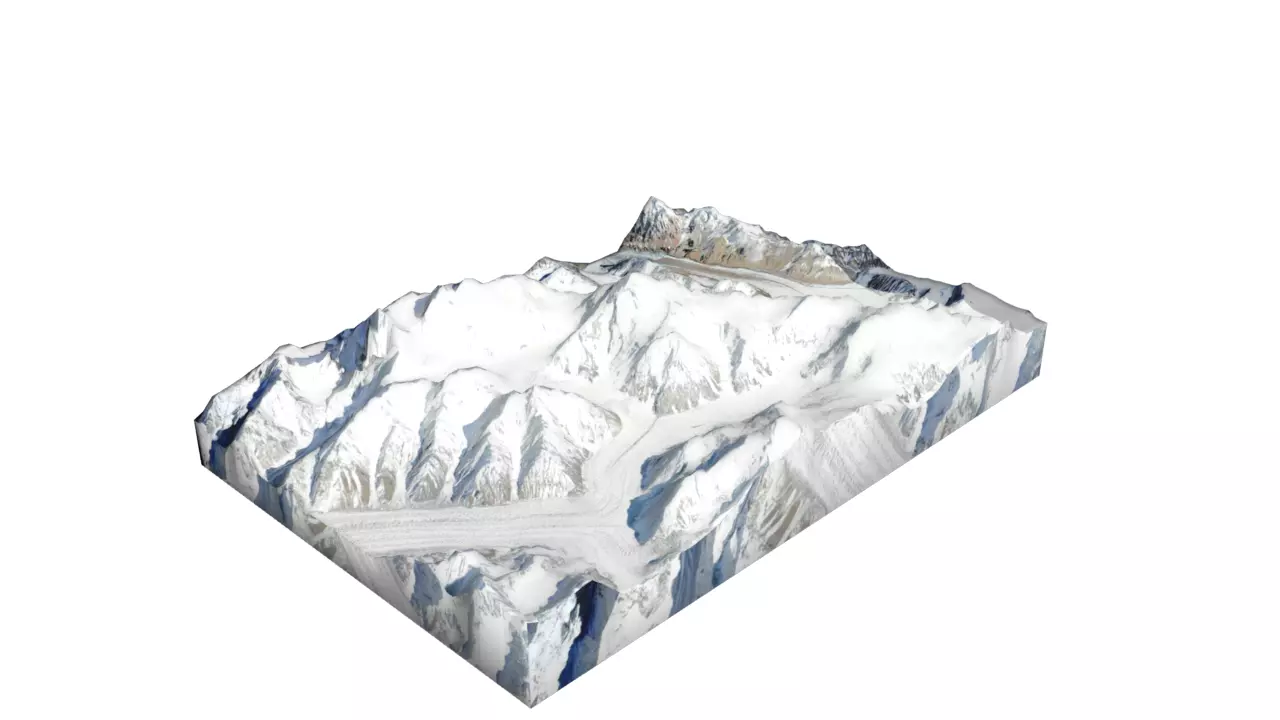 Gasherbrum I Mountain Low-poly 3D model_0