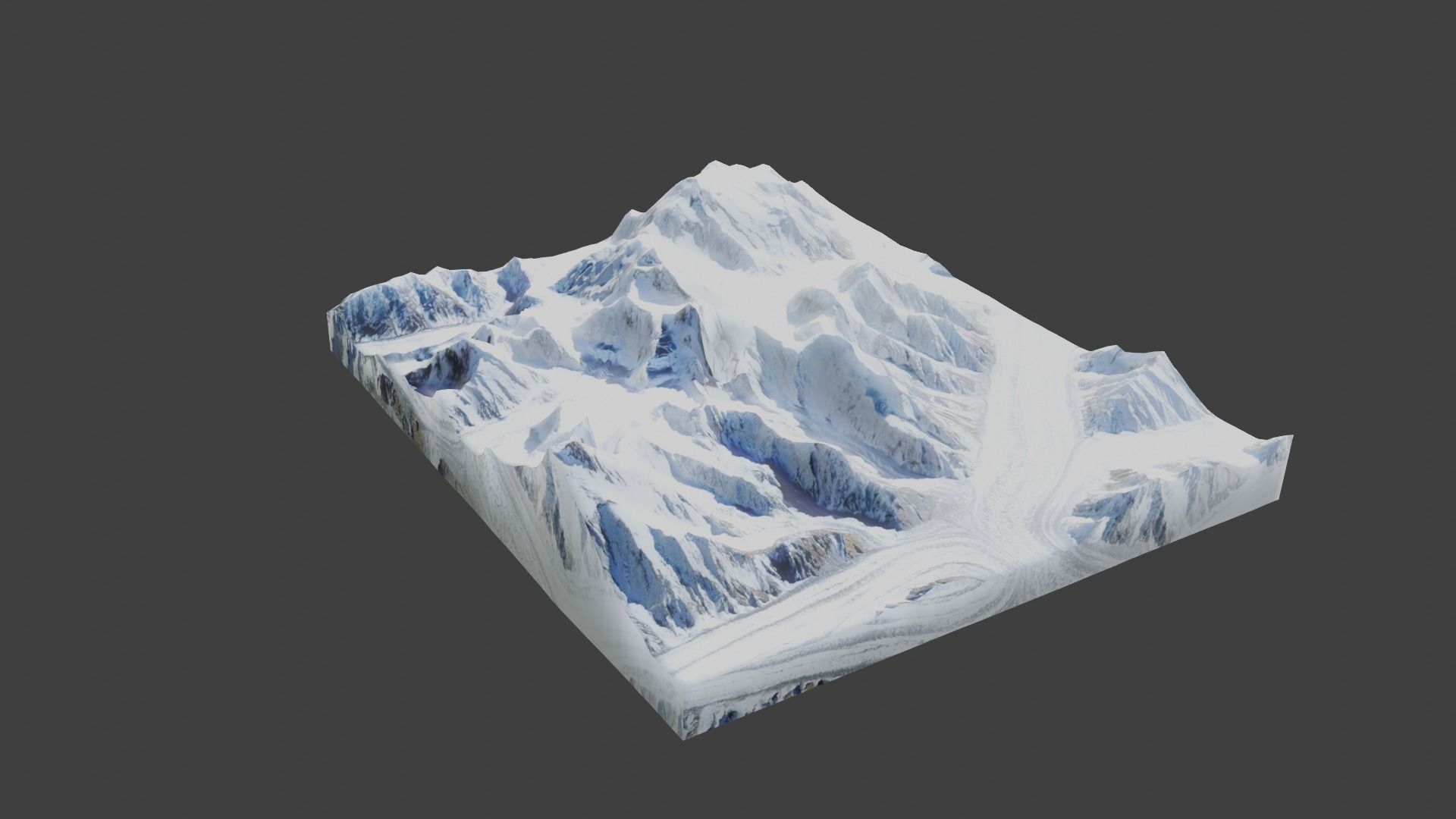 Gasherbrum III Mountain Low-poly 3D model_2