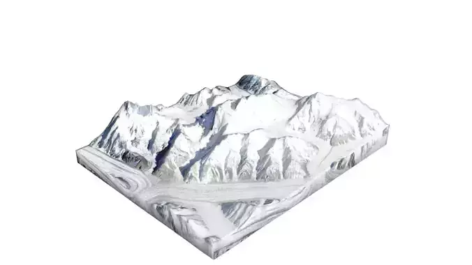 Gasherbrum III Mountain Low-poly 3D model Gasherbrum III Mountain Low-poly 3D model