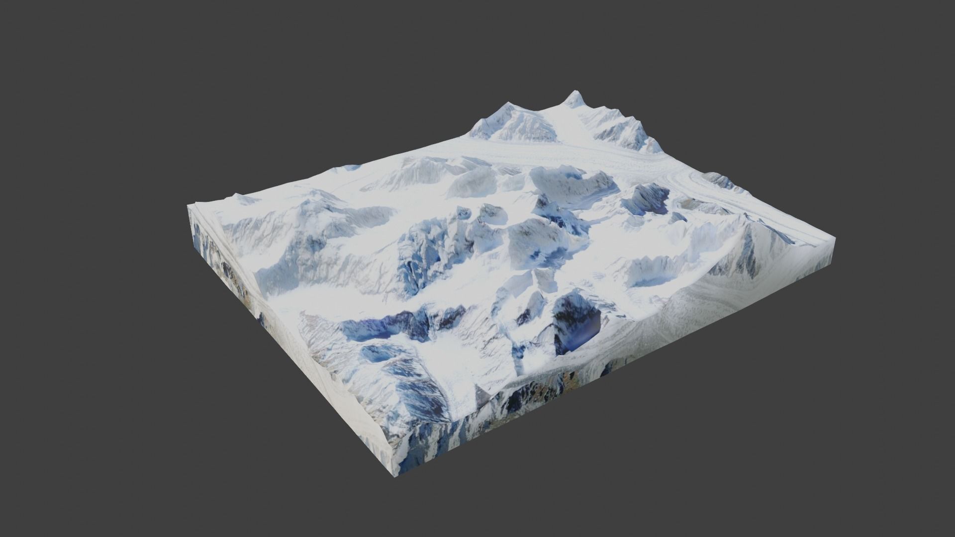 Gasherbrum III Mountain Low-poly 3D model_3