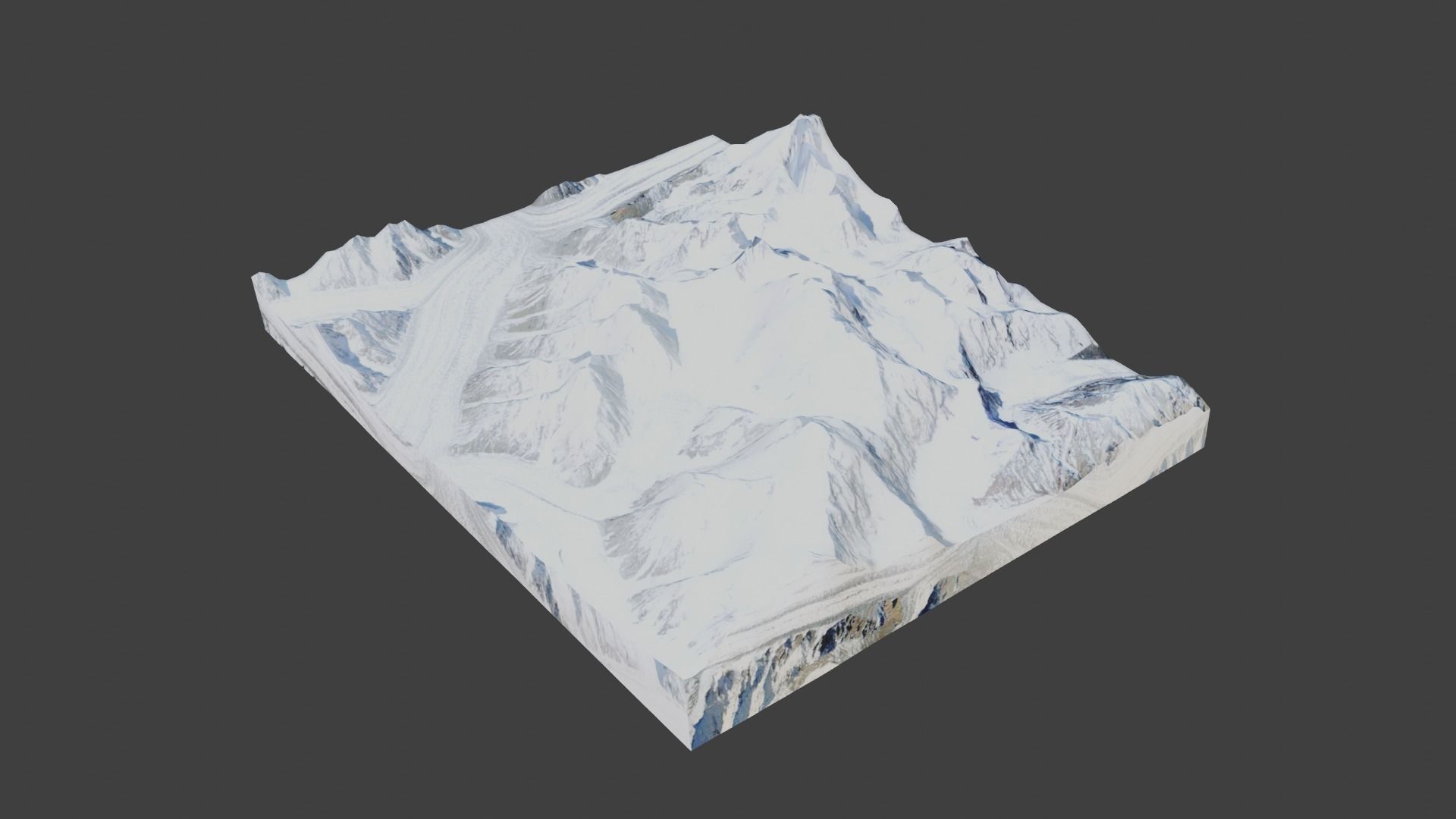 Gasherbrum III Mountain Low-poly 3D model_4