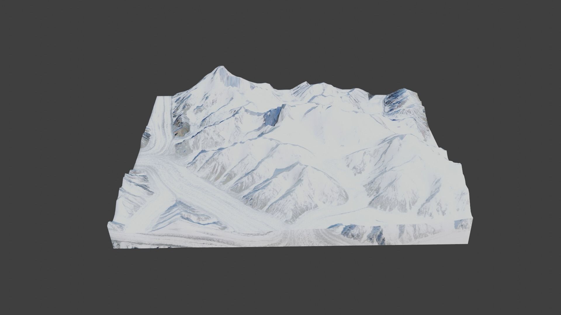 Gasherbrum III Mountain Low-poly 3D model_5