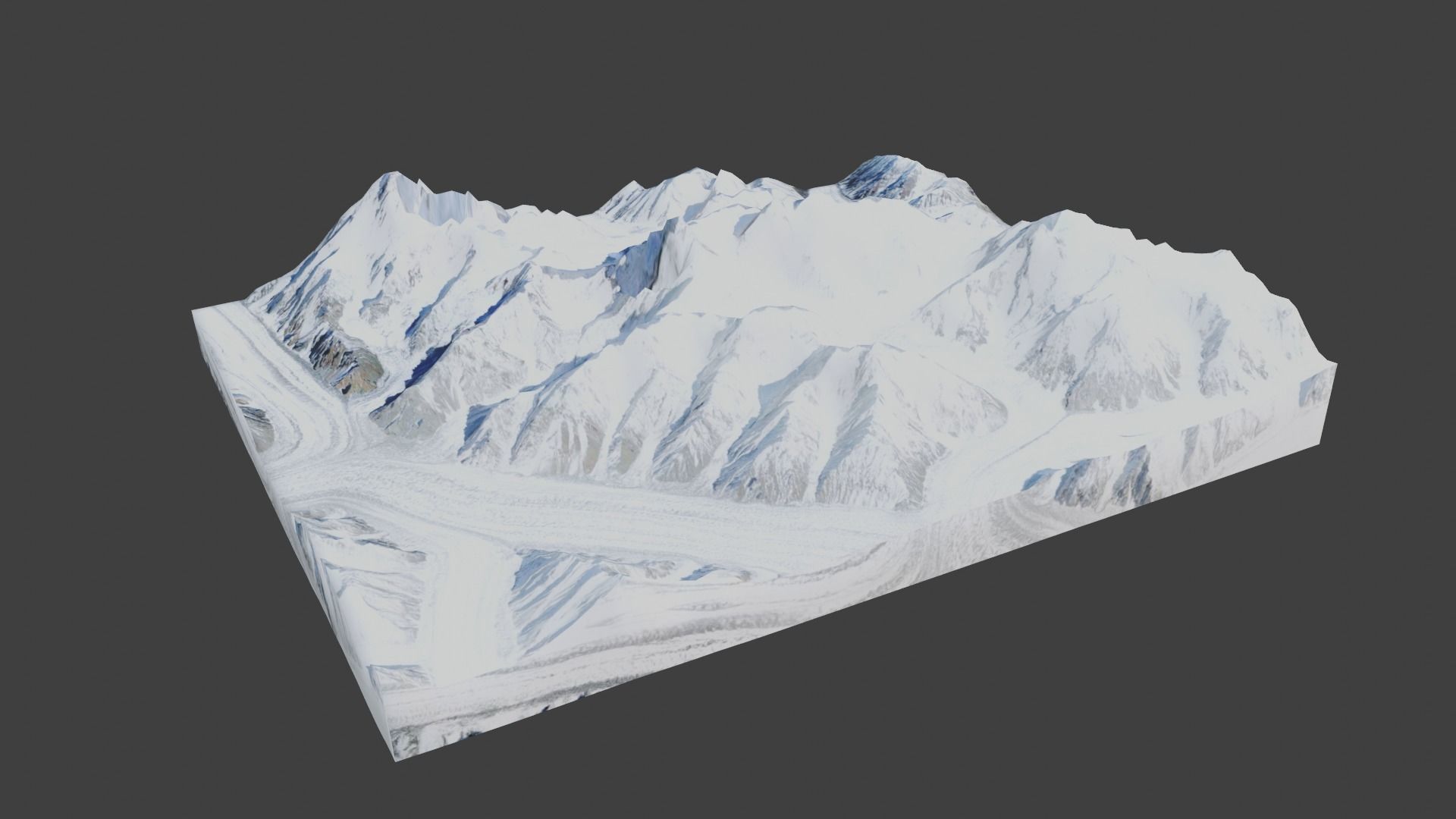 Gasherbrum III Mountain Low-poly 3D model_1