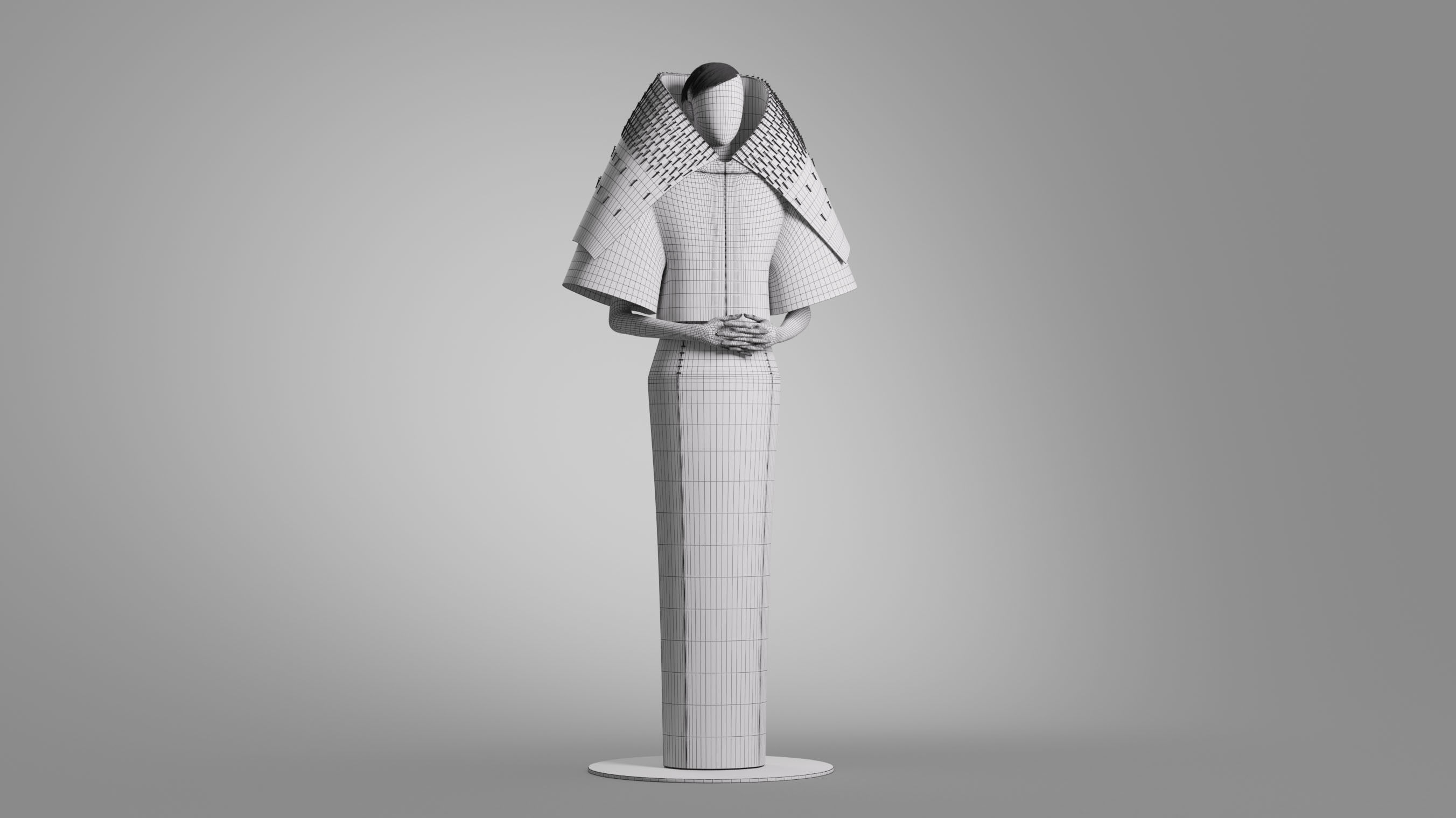 Gareth Pugh Spring 2018 model 02 3D model_1
